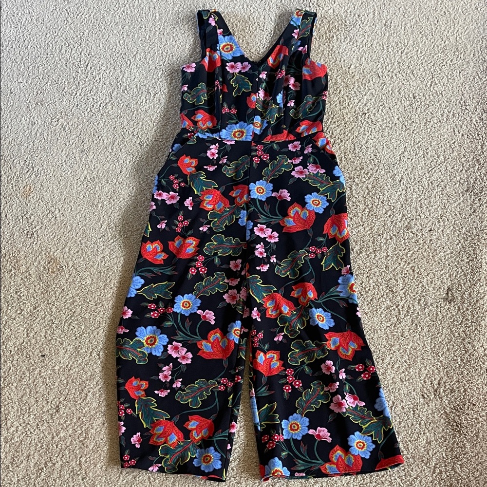 Ann Taylor 0P Floral Sleeveless Jumpsuit